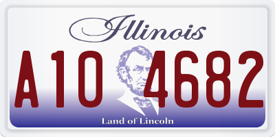IL license plate A104682