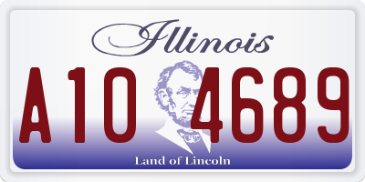 IL license plate A104689
