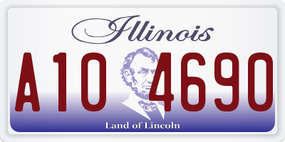 IL license plate A104690