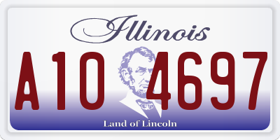 IL license plate A104697