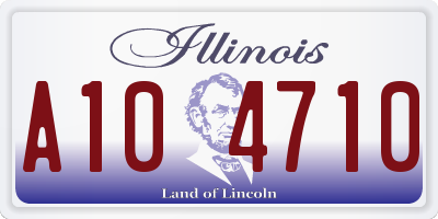 IL license plate A104710