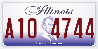 IL license plate A104744