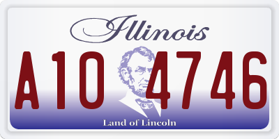 IL license plate A104746