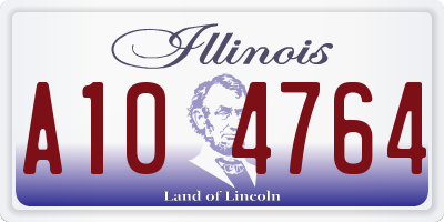 IL license plate A104764