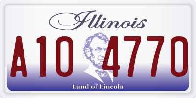 IL license plate A104770