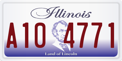 IL license plate A104771