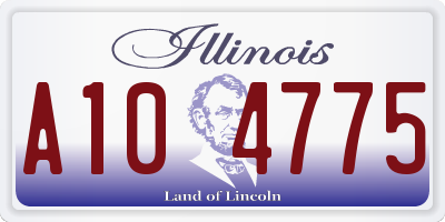 IL license plate A104775