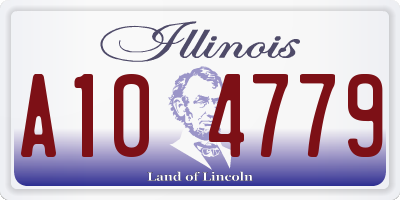 IL license plate A104779