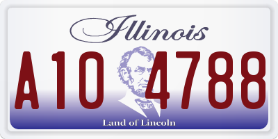 IL license plate A104788