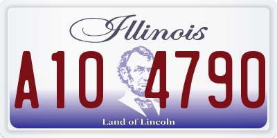 IL license plate A104790