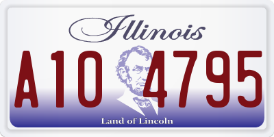IL license plate A104795