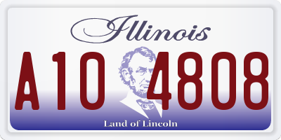 IL license plate A104808
