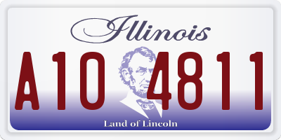 IL license plate A104811