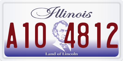 IL license plate A104812