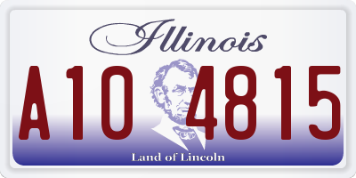 IL license plate A104815