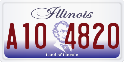 IL license plate A104820