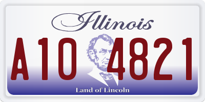 IL license plate A104821