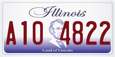 IL license plate A104822