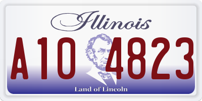 IL license plate A104823