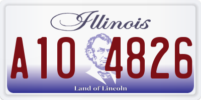 IL license plate A104826