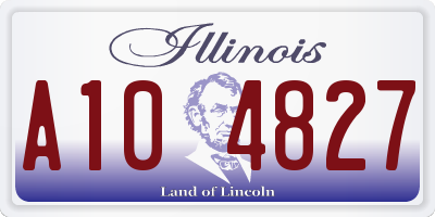 IL license plate A104827