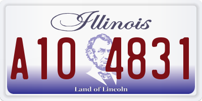 IL license plate A104831