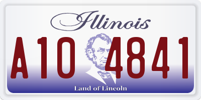 IL license plate A104841