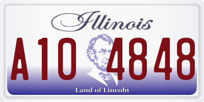 IL license plate A104848