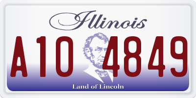 IL license plate A104849