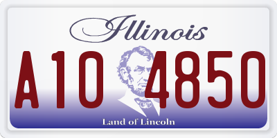 IL license plate A104850
