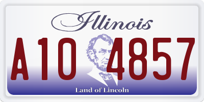 IL license plate A104857