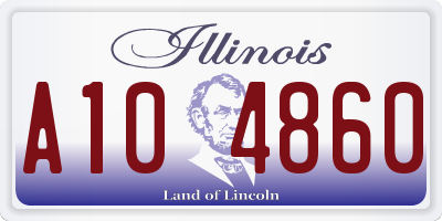 IL license plate A104860