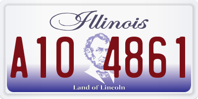 IL license plate A104861