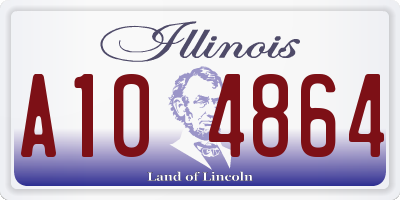 IL license plate A104864