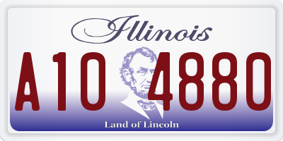IL license plate A104880