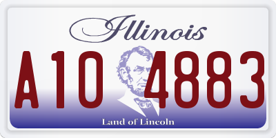 IL license plate A104883