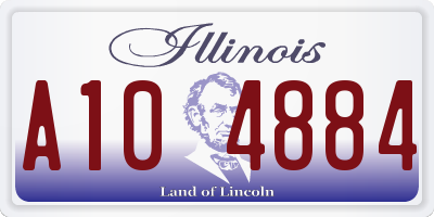 IL license plate A104884