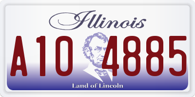 IL license plate A104885