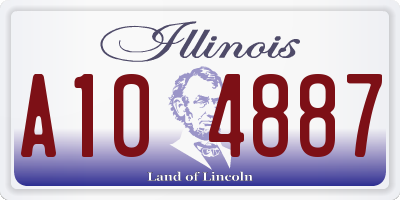 IL license plate A104887