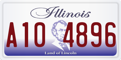 IL license plate A104896