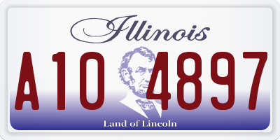 IL license plate A104897