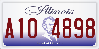 IL license plate A104898