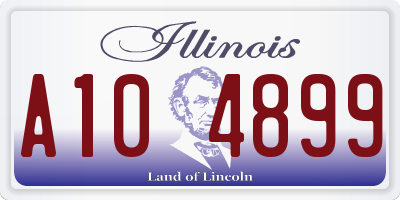 IL license plate A104899