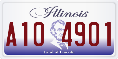 IL license plate A104901