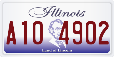 IL license plate A104902