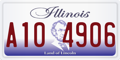IL license plate A104906