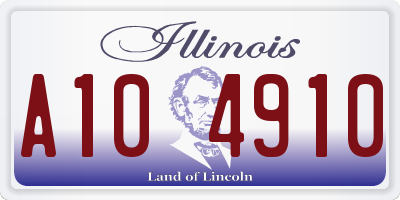 IL license plate A104910