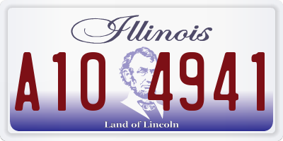 IL license plate A104941