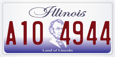 IL license plate A104944