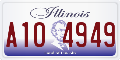IL license plate A104949